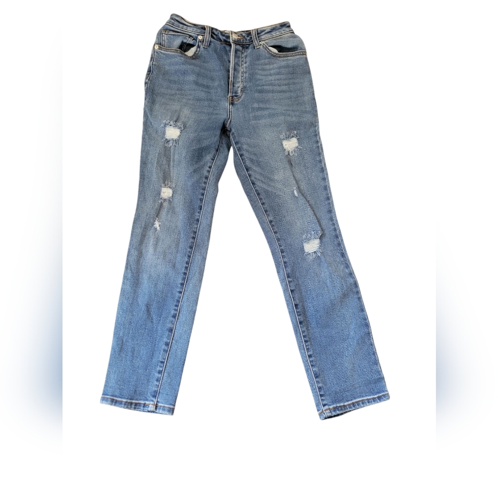 Forever 21 Women's Distressed Blue Denim Jeans